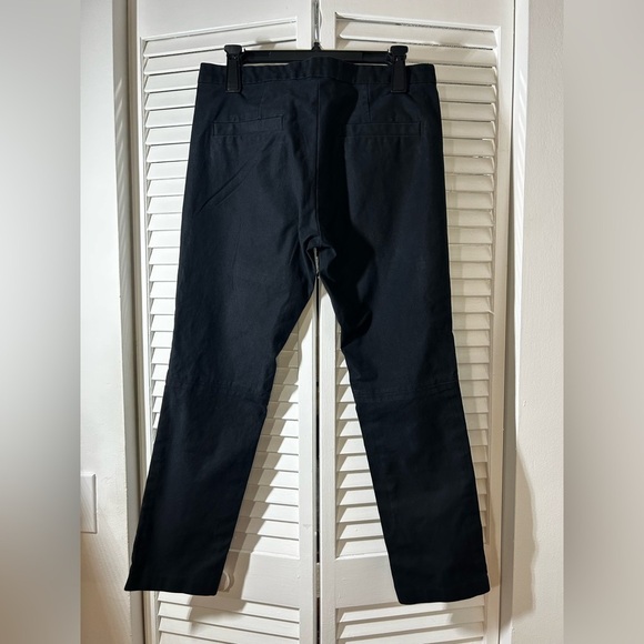 Isabel Marant Blocked Navy And Black Crop Straight Cotton Chic Trousers Size 42 - Picture 5 of 12